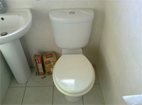 toilet repair - completed and fully working, boxes show genuine parts used